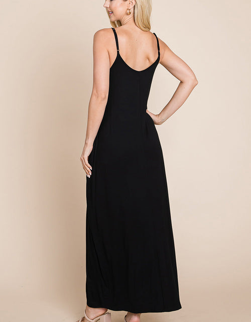 Load image into Gallery viewer, Light Cami Strap Pocketed Jersey Maxi Dress
