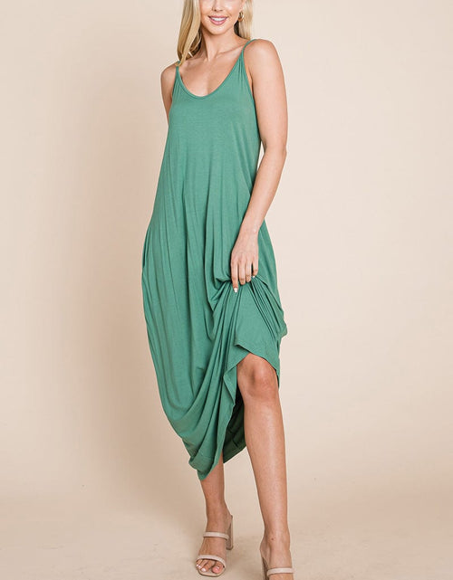 Load image into Gallery viewer, Light Cami Strap Pocketed Jersey Maxi Dress
