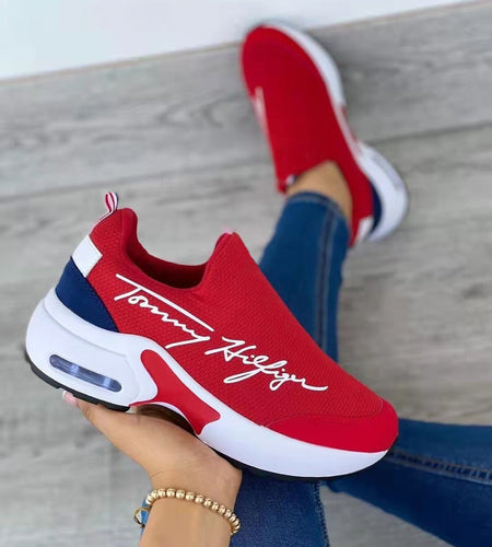 2022 Fashion Casual Breathable Wedges Ladies Walking Sneakers