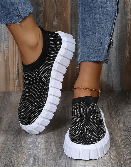 Load image into Gallery viewer, 2022 Bling Bling Female Mesh Platform Vulcanized Shoes
