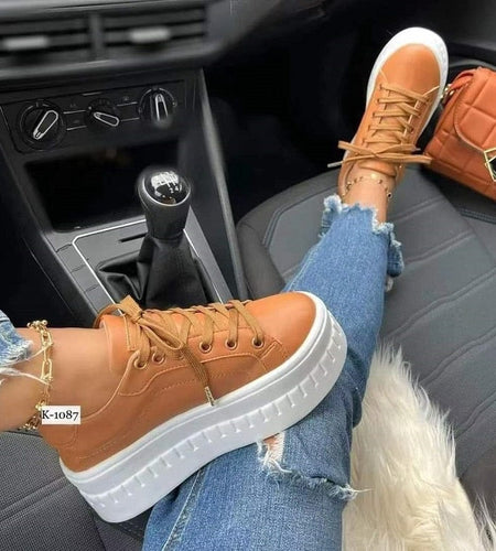 Casual Platform Women's Shoes Flat Womens Sneakers