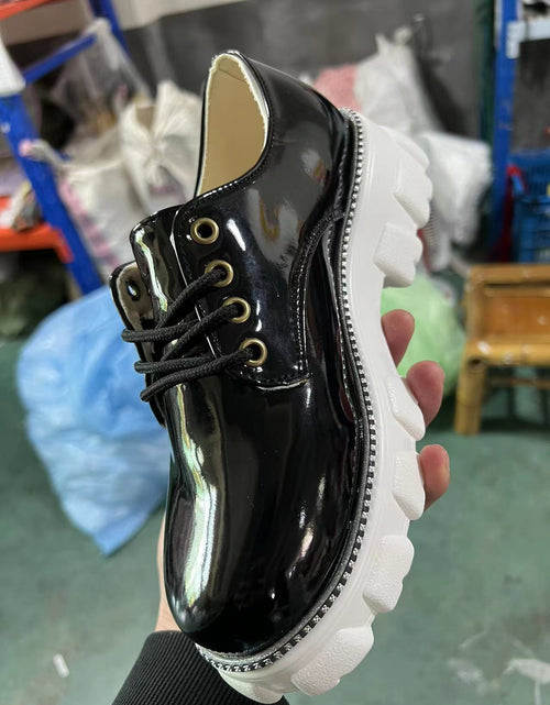 Load image into Gallery viewer, Thick Heel Increased Flat Platform Oxford Women Shoes Red/Black/Pink
