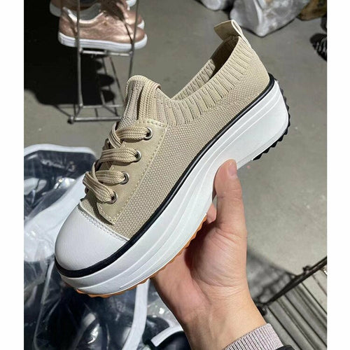 Load image into Gallery viewer, Summer Woman Vulcanize Shoes Knitted Breathable Sneakers
