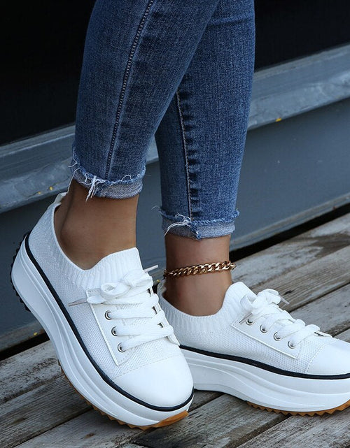 Load image into Gallery viewer, Summer Woman Vulcanize Shoes Knitted Breathable Sneakers
