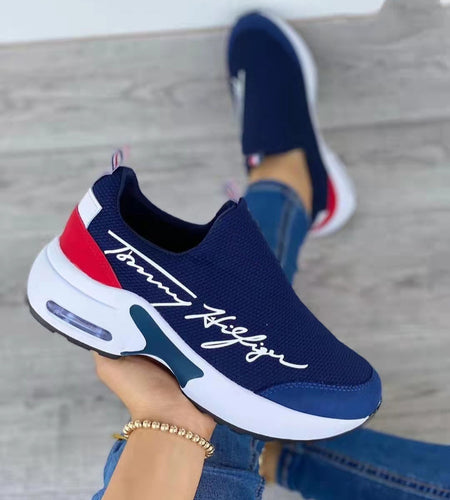 2022 Fashion Casual Breathable Wedges Ladies Walking Sneakers