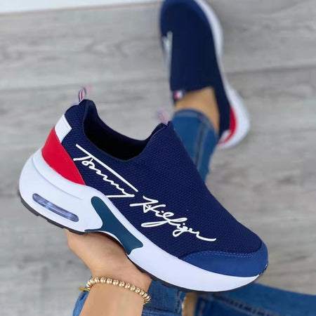 Flat Women Shoes Casual Breathable Wedges Ladies Walking Sneakers