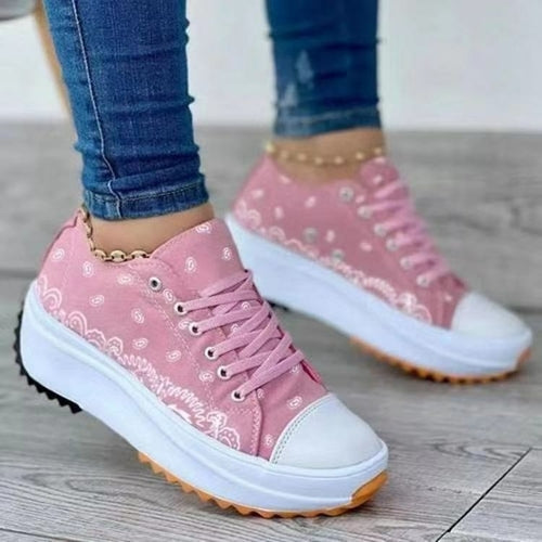 Load image into Gallery viewer, Fashion  Casual Sport Shoes Pattern Canvas Women Sneakers
