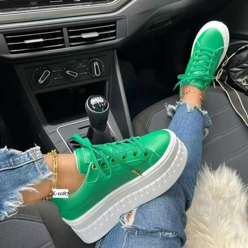 Load image into Gallery viewer, Flat Womens Sneakers Casual Platform Women's Shoes
