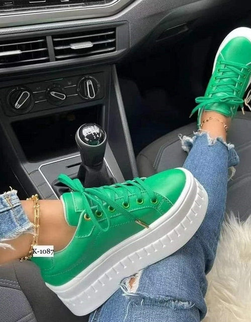 Load image into Gallery viewer, Flat Womens Sneakers Casual Platform Women's Shoes
