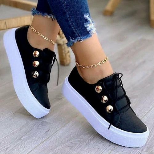 Load image into Gallery viewer, Light Breathable Casual Female Flat Shoes Rose Gold /White/Gold/Black
