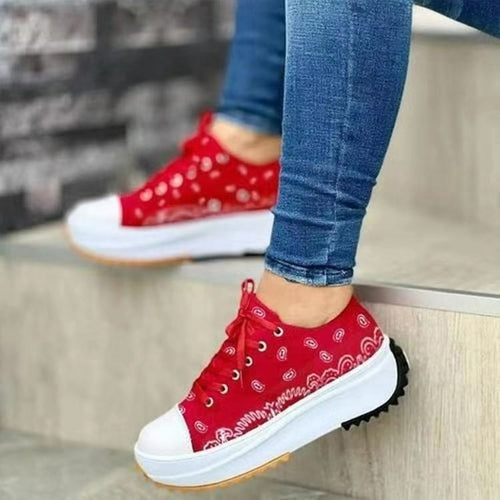 Load image into Gallery viewer, Fashion  Casual Sport Shoes Pattern Canvas Women Sneakers
