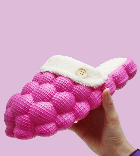 Non-slip Warm Cotton Bubble Slides for Home