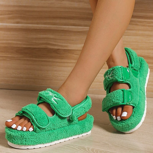Load image into Gallery viewer, Casual Thick Bottom Women Sandals Orange/Blue/Black/Green

