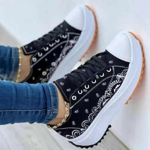 Load image into Gallery viewer, Fashion  Casual Sport Shoes Pattern Canvas Women Sneakers
