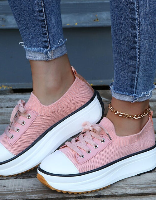 Load image into Gallery viewer, Summer Woman Vulcanize Shoes Knitted Breathable Sneakers
