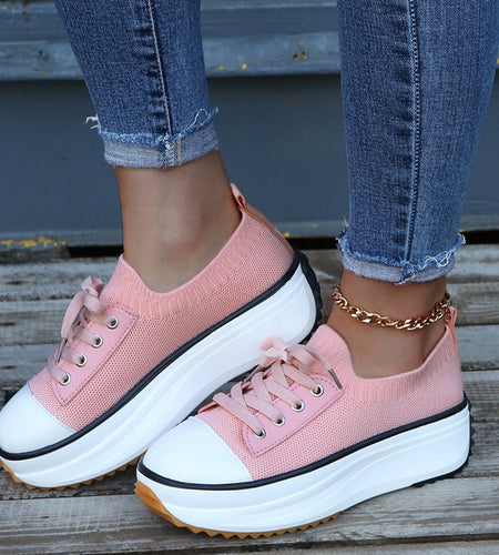 Summer Knitted Breathable Sneakers Women's Vulcanize Shoes