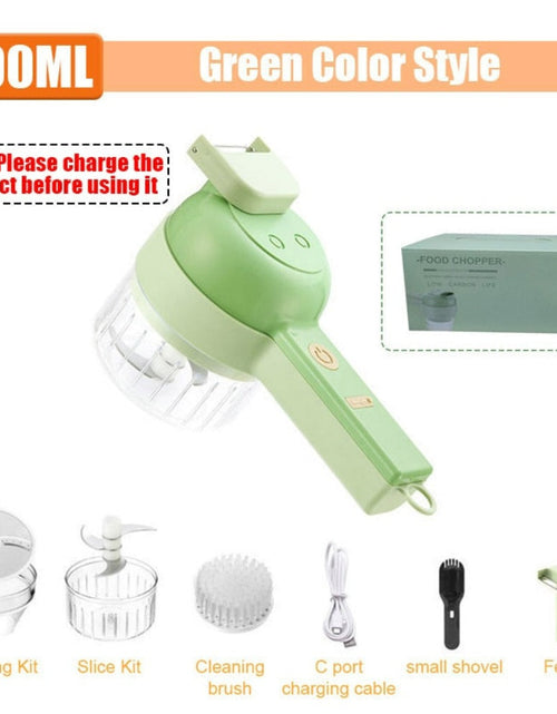 Load image into Gallery viewer, Portable Handheld 4 in 1 Electric Vegetable Slicer
