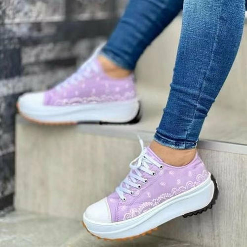 Load image into Gallery viewer, Fashion  Casual Sport Shoes Pattern Canvas Women Sneakers
