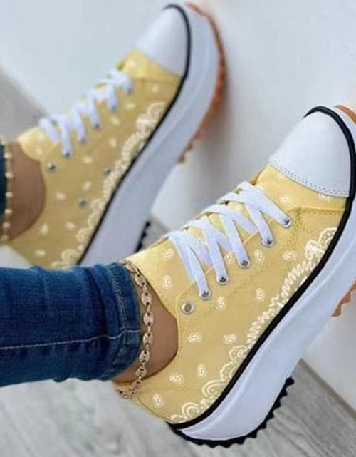 Load image into Gallery viewer, Fashion  Casual Sport Shoes Pattern Canvas Women Sneakers
