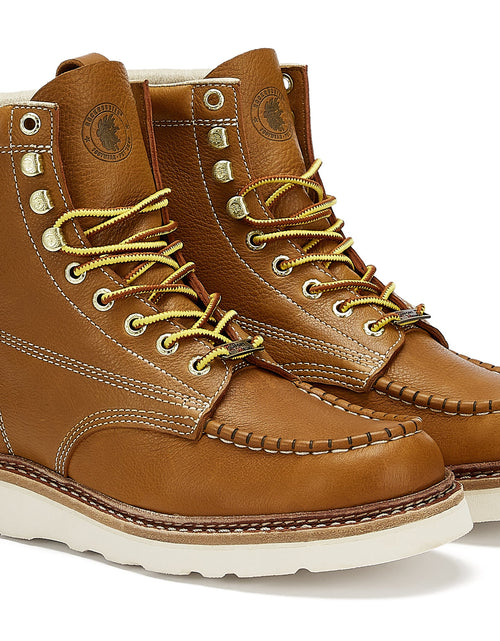 Load image into Gallery viewer, ROCKROOSTER Norwood Men&#39;s 6 inch Brown soft toe wedge work boots with
