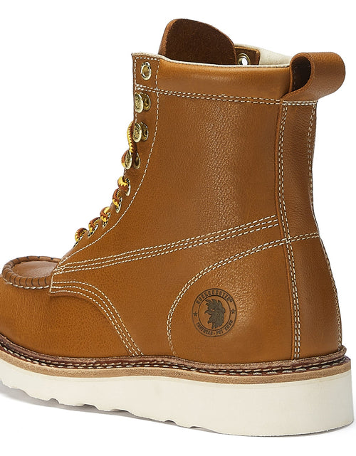 Load image into Gallery viewer, ROCKROOSTER Norwood Men&#39;s 6 inch Brown soft toe wedge work boots with
