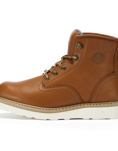 Load image into Gallery viewer, ROCKROOSTER Roberta Men&#39;s Safety Water Resistant Tan Leather Wedge
