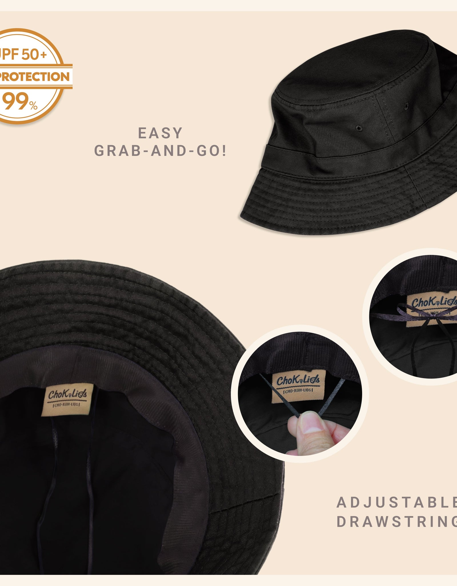 Classic Washed Cotton Bucket Hat