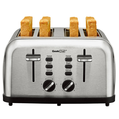 Load image into Gallery viewer, Mini Toaster Stainless Steel Extra-Wide Slot with Multifunction
