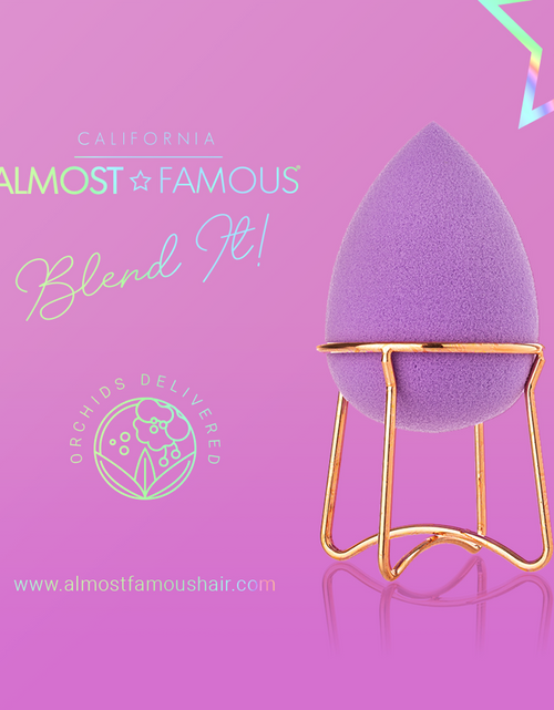 Load image into Gallery viewer, Almost Famous Makeup Blender w/ Rose Gold Stand
