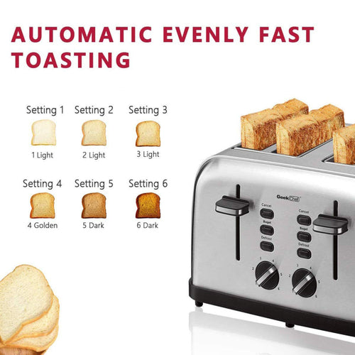 Load image into Gallery viewer, Mini Toaster Stainless Steel Extra-Wide Slot with Multifunction
