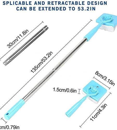 Baseboard Buddy Retractable Household Universal Cleaning Brush Mop