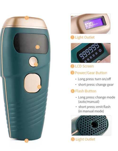 Load image into Gallery viewer, IPL Laser Epilator Painless 999999 Flashes Hair Removal Hair Remover
