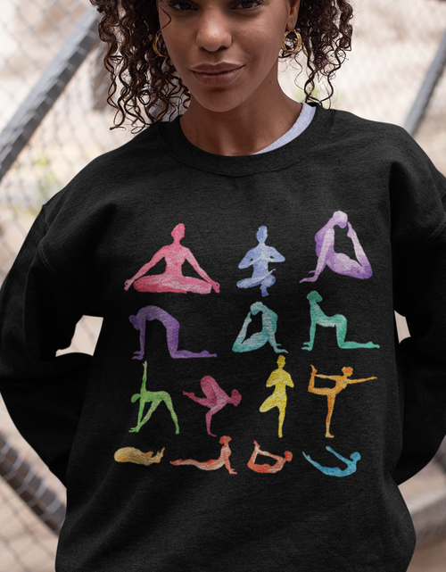 Load image into Gallery viewer, Yoga Theme Crewneck Sweatshirt
