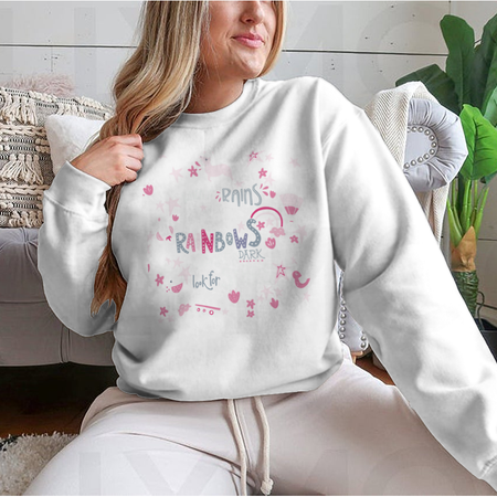 The Hand Drawn Vector Quote When It Rains Look For Rainbows, When It'S