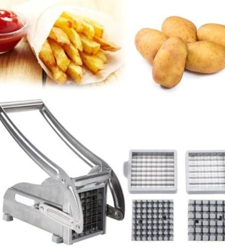 Stainless Steel French Fries and Potato Cutter with 2 Different Blades
