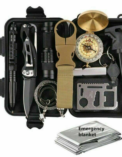 Load image into Gallery viewer, 14 in 1 Outdoor Emergency Survival And Safety Gear Kit Camping
