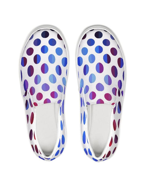 Load image into Gallery viewer, Athletic Sneakers, Low Cut Polka Dot Canvas Slip-On Sports Shoes
