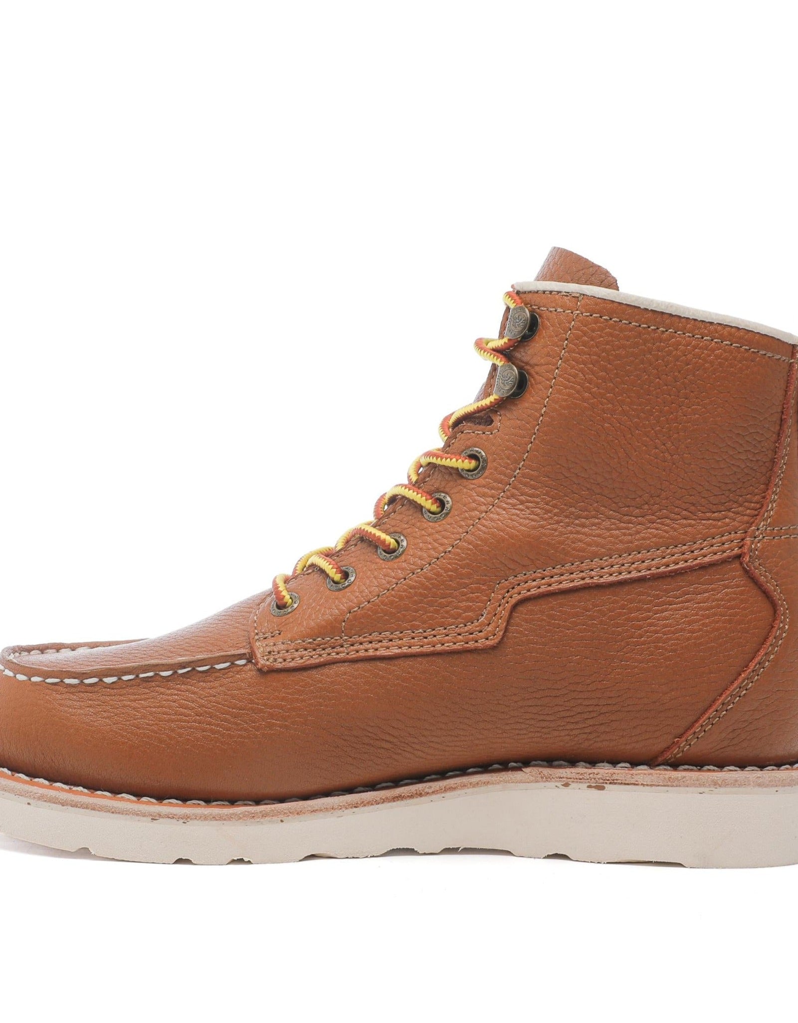 ROCKROOSTER Norwood Men's 6 inch Brown soft toe wedge work boots with