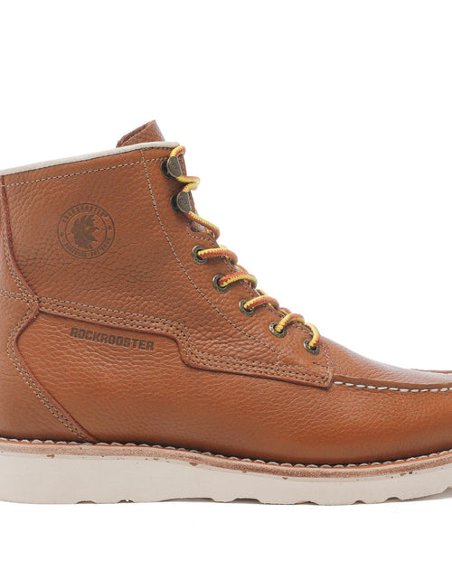 Load image into Gallery viewer, ROCKROOSTER Norwood Men&#39;s 6 inch Brown soft toe wedge work boots with
