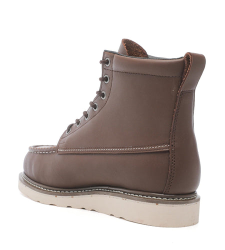 ROCKROOSTER Trinidad Men's 6 inch Dark Brown Steel Toe Wedge Work