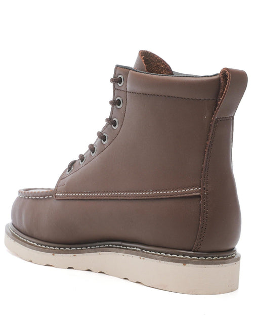 Load image into Gallery viewer, ROCKROOSTER Trinidad Men&#39;s 6 inch Dark Brown Steel Toe Wedge Work
