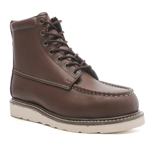 Load image into Gallery viewer, ROCKROOSTER Trinidad Men&#39;s 6 inch Dark Brown Steel Toe Wedge Work
