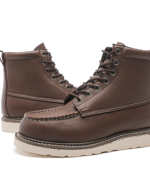 Load image into Gallery viewer, ROCKROOSTER Trinidad Men&#39;s 6 inch Dark Brown Steel Toe Wedge Work
