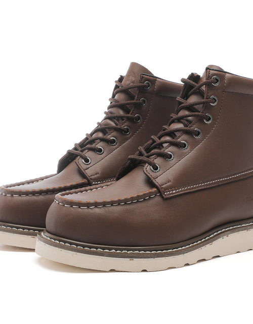 Load image into Gallery viewer, ROCKROOSTER Trinidad Men&#39;s 6 inch Dark Brown Steel Toe Wedge Work

